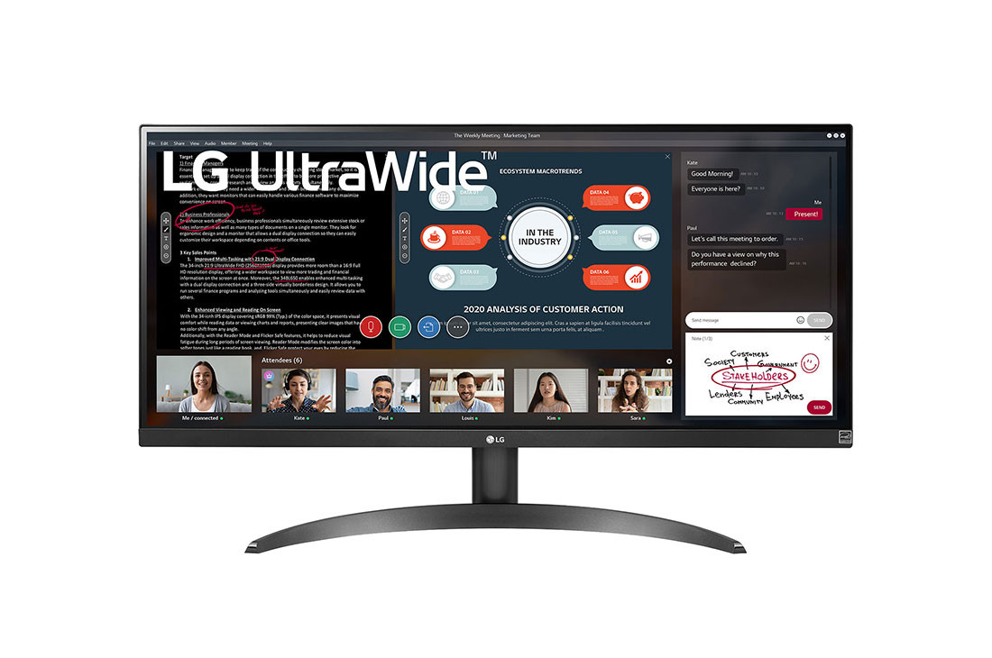 Imagen Monitor Lg 29WP500-B Ultra Wide, Panel IPS, 29" 2