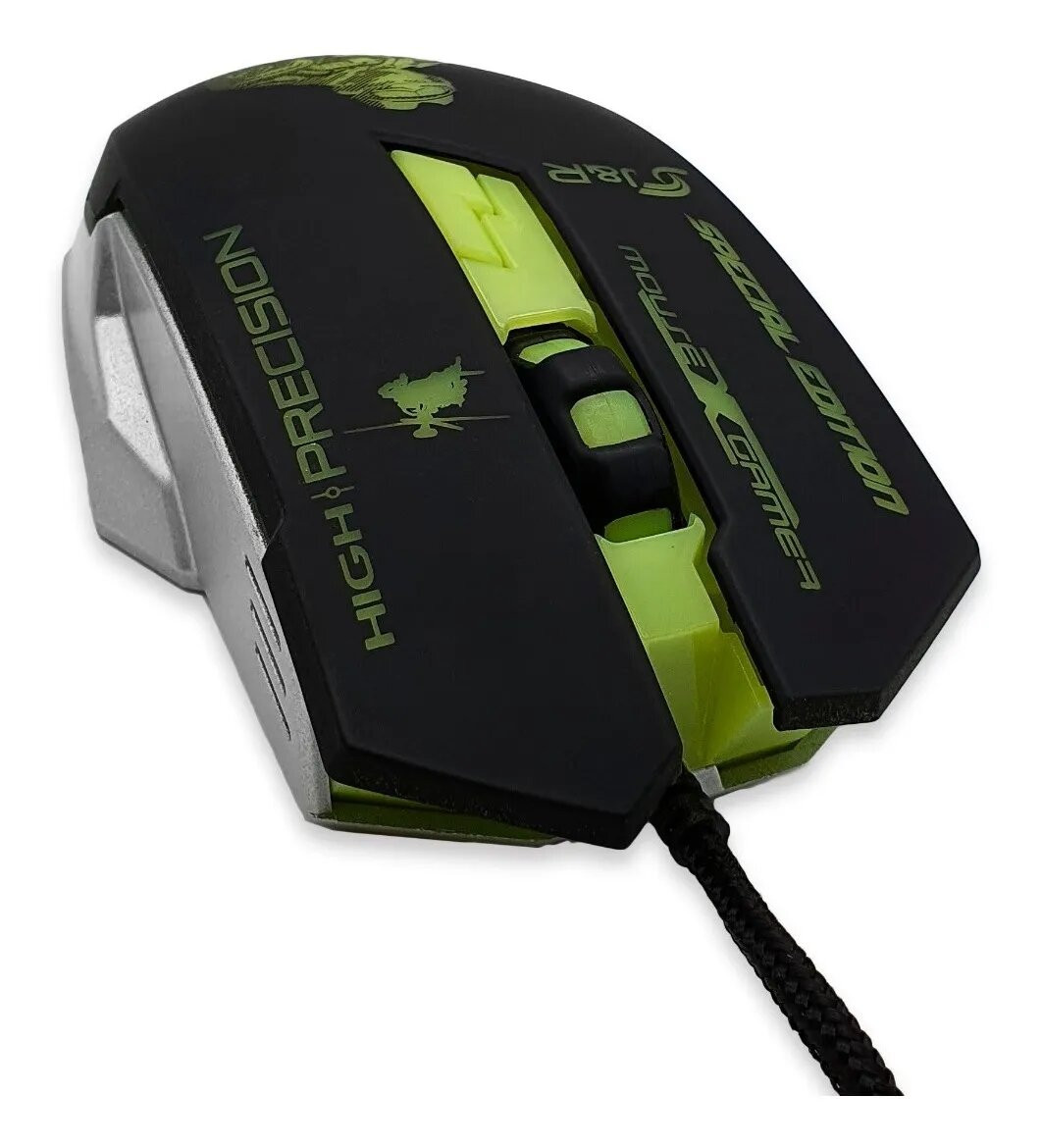 Imagen Mouse Gamer Para Pc Juegos 6 Botones 3.200 Dpi + Pad Mouse