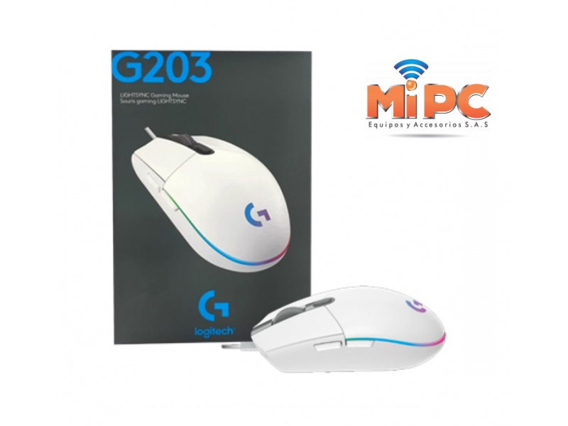 mouse gamer g203 blanco