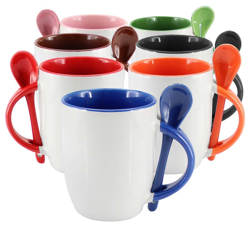 Imagen Mug color interno con cuchara 1