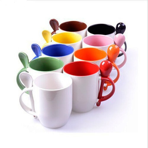 Imagen Mug color interno con cuchara 2