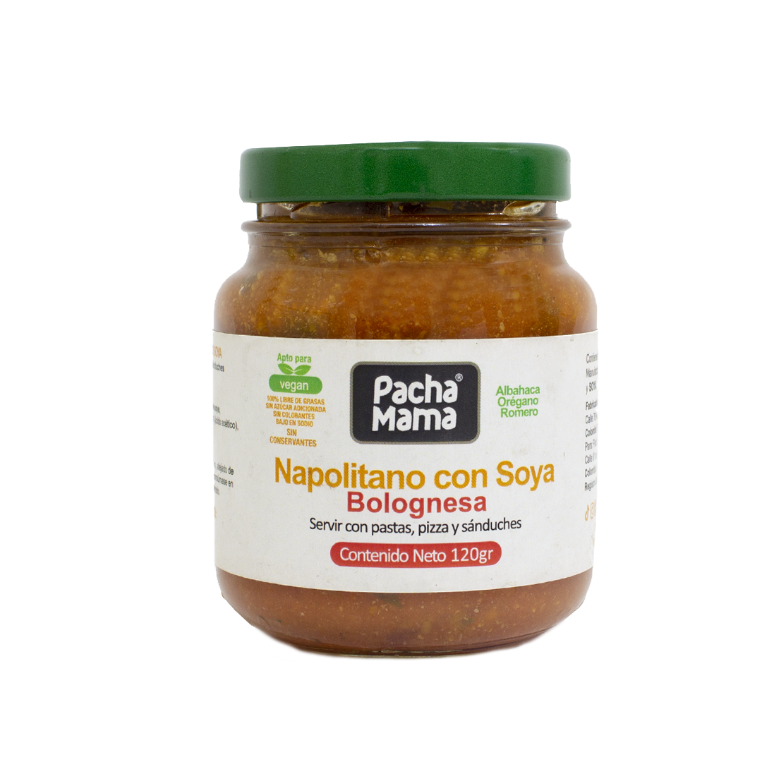 Imagen Napolitana con soya (Vegano) x 120 gr - con albahaca, romero y orégano naturales, sin aceite, sin azúcar adicionada y Bajo en sodio