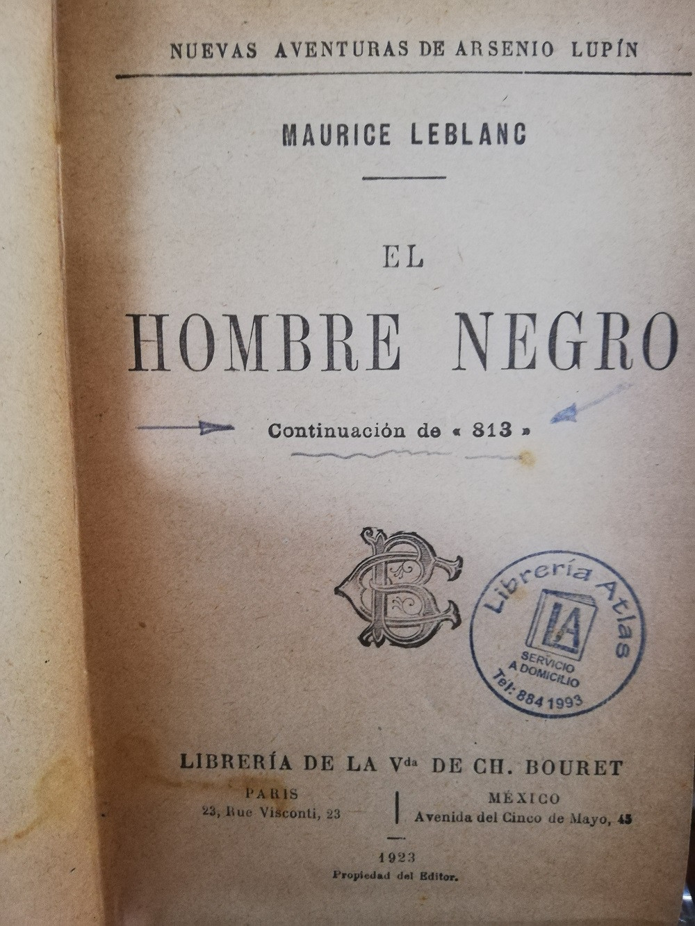 Imagen NUEVAS AVENTURAS DE ARSENIO LUPIN: EL HOMBRE NEGRO - MAURICE LEBLANC 2