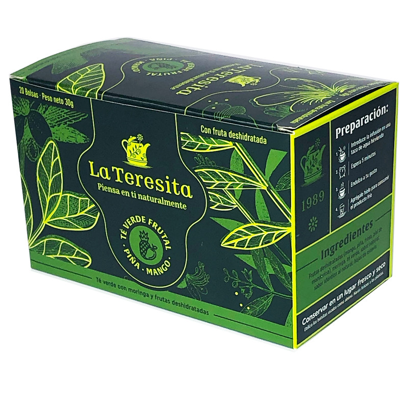Imagen Pack x 12 cajas de infusiones Té Verde Moringa Frutal 1
