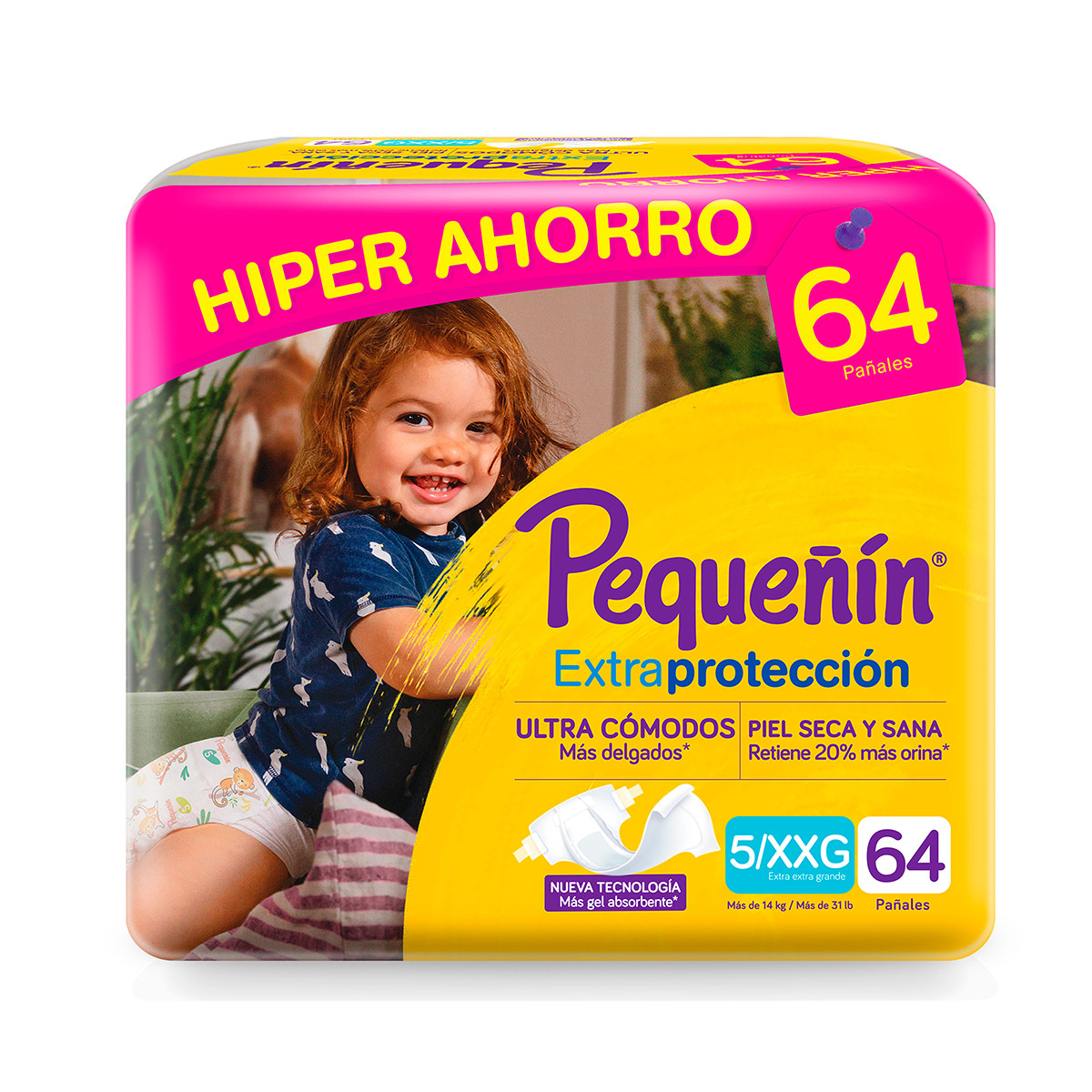 Imagen Pañales Pequeñín Extraprotección Etapa 5 x 64 und