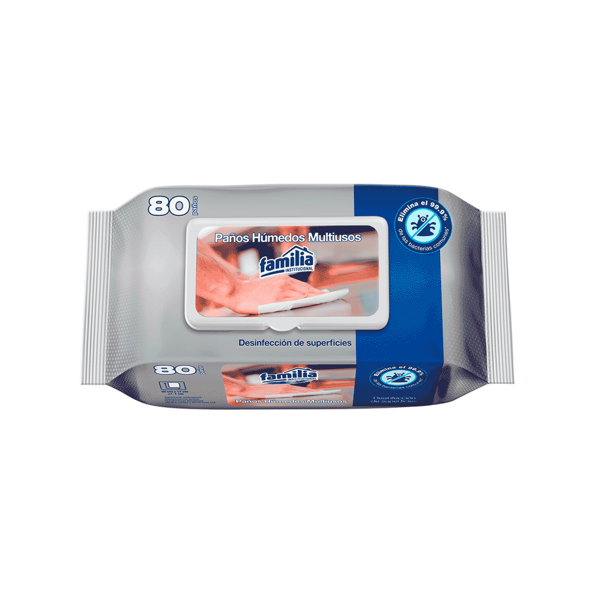 Imagen Paños Húmedos Desinfectantes para Superficies 1 paquete x 80 paños  1