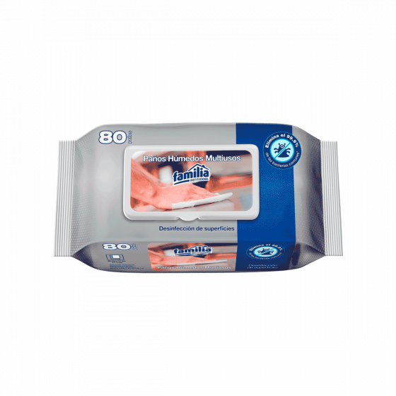 ImagenPaños Húmedos Desinfectantes para Superficies 1 paquete x 80 paños 