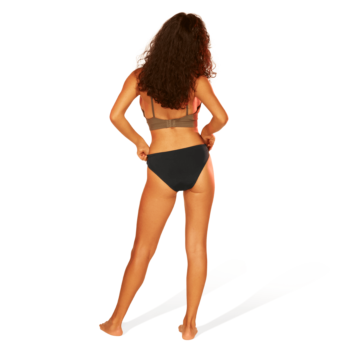 Imagen Panty Bikini Negro tipo Tanga - Flujo Leve 2