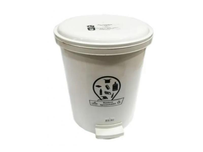Papelera compacta de 18 litros blanca (Ref. 2001BL)