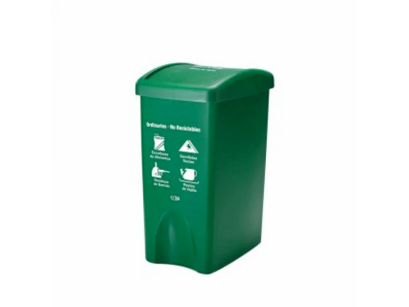 Papelera VaivÉn Plana 35 Litros Verde No Reciclable Ref 4 1002118 243717690 Distribuciones El 1321