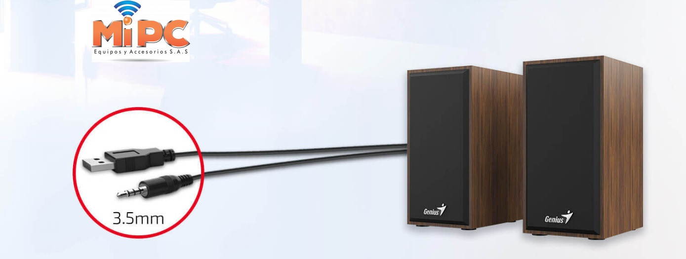 Imagen Parlantes Genius Altavoces estéreo de madera USB SP-HF180  1