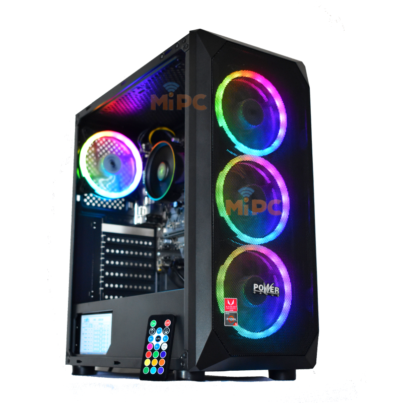 Imagen PC Gamer Core i3 10100, 1660 6 gigas, 8 Ram, SSD 240, Board H410, Chasis L7, Fuente Real 550 1