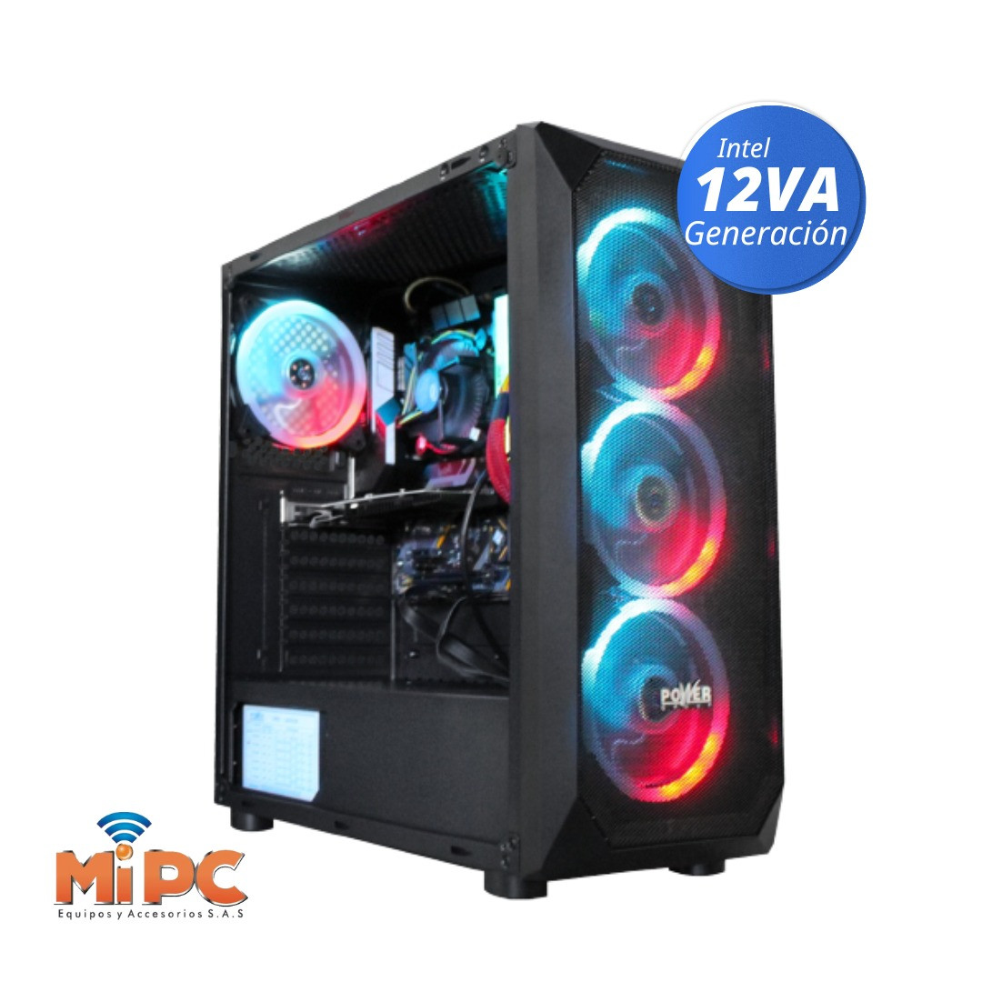 Imagen PC Gamer Core i5 12400, RTX 3060,Fuente Real, Chasis 4 Fan RGB