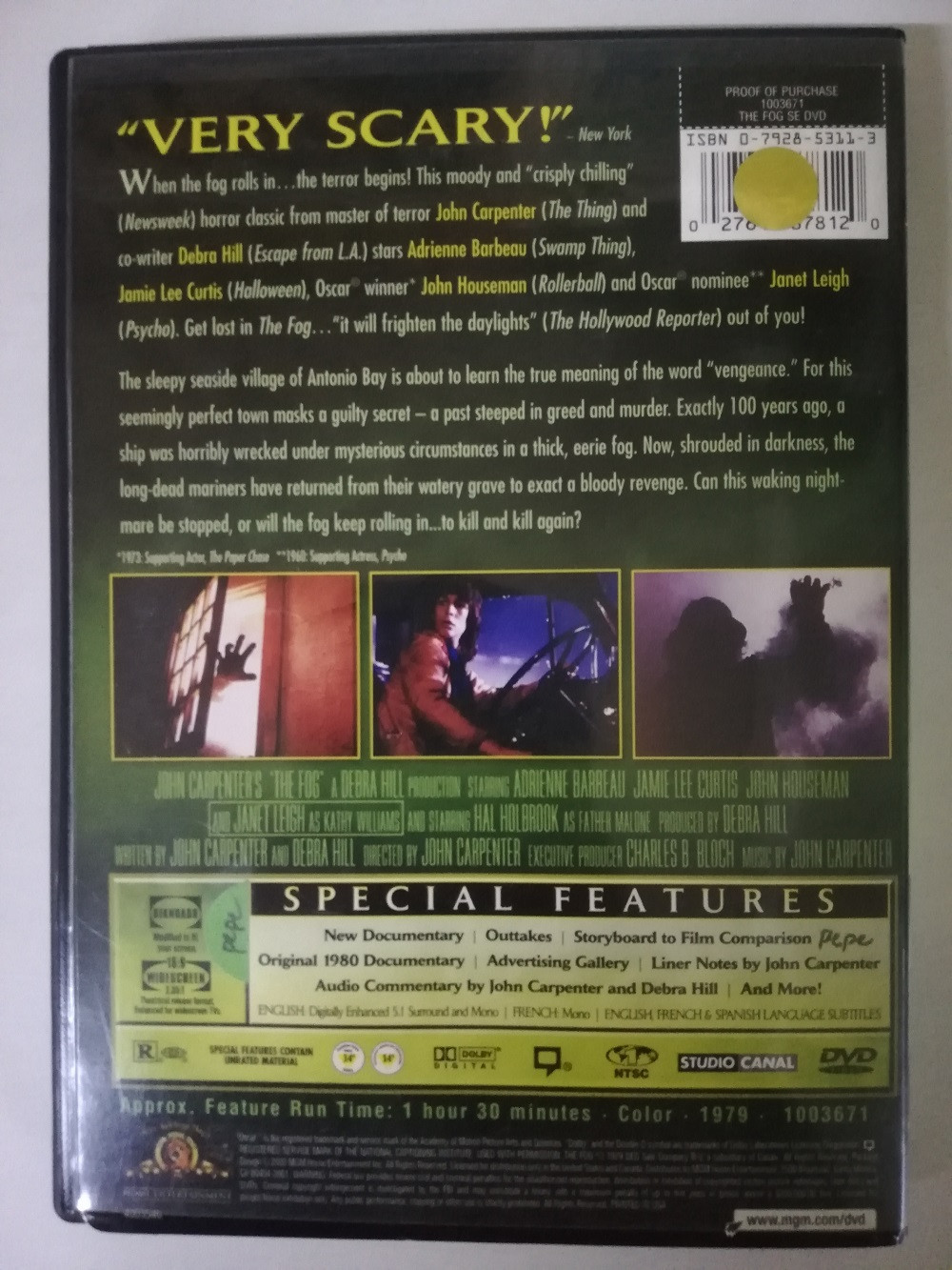 Imagen PELICULA DVD THE FOG - JOHN CARPENTER 2