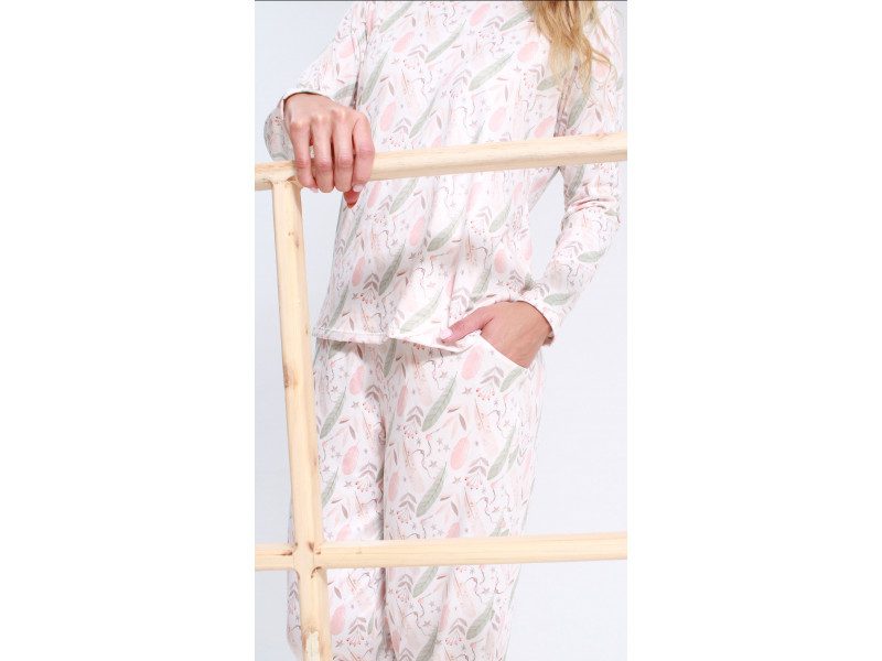 Pijama para niño, manga larga, en piel de durazno.