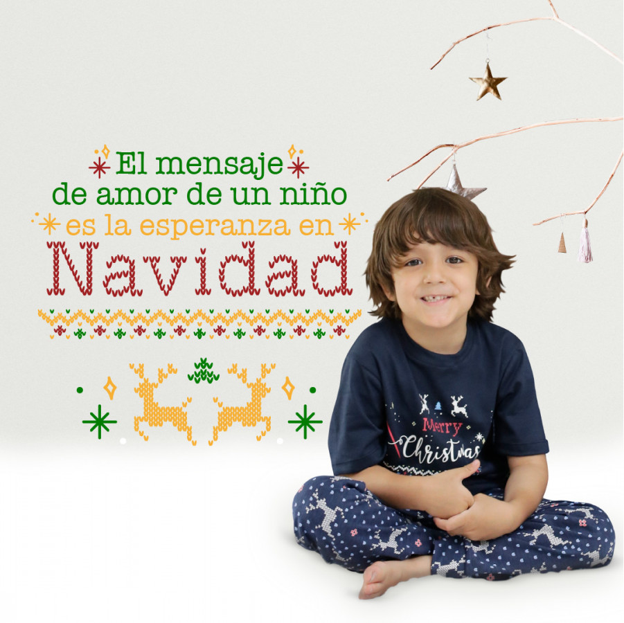 ImagenPijama Navidad Niño, en algodón, pantalón Largo