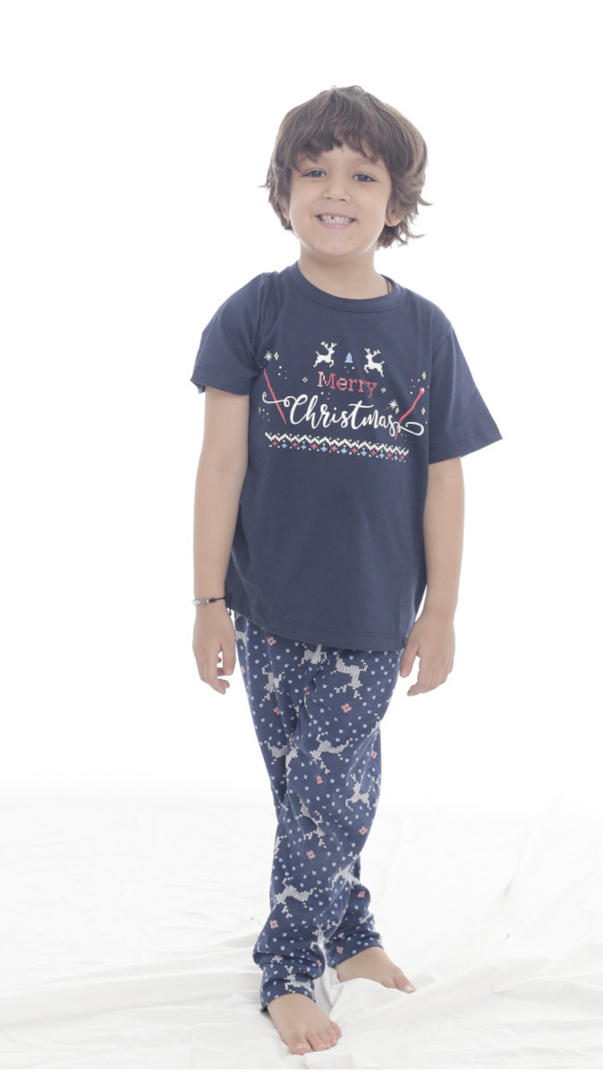 Imagen Pijama Navidad Niño, en algodón, pantalón Largo 2