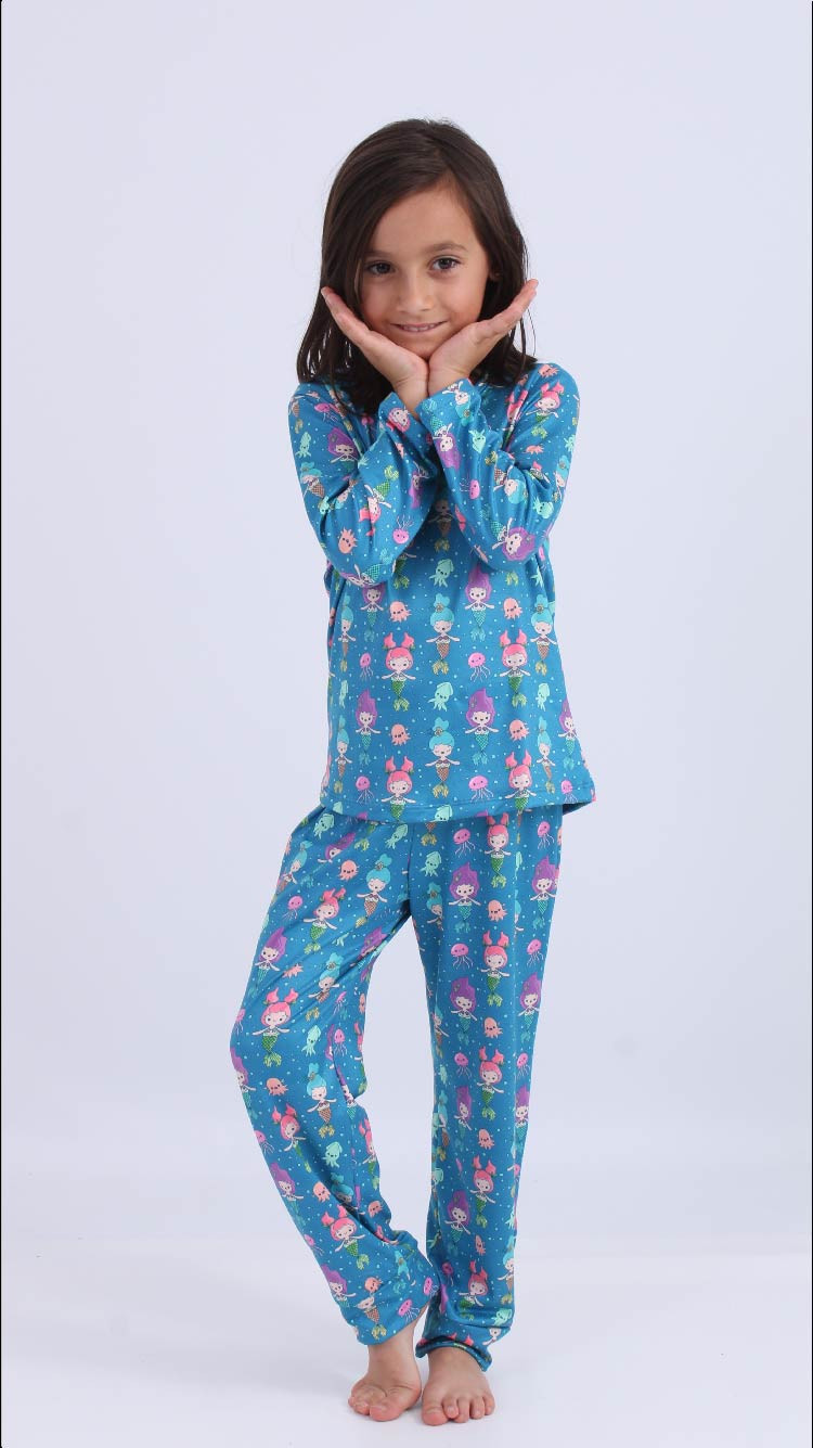 Imagen Pijama para niña, manga larga en piel de durazno 2