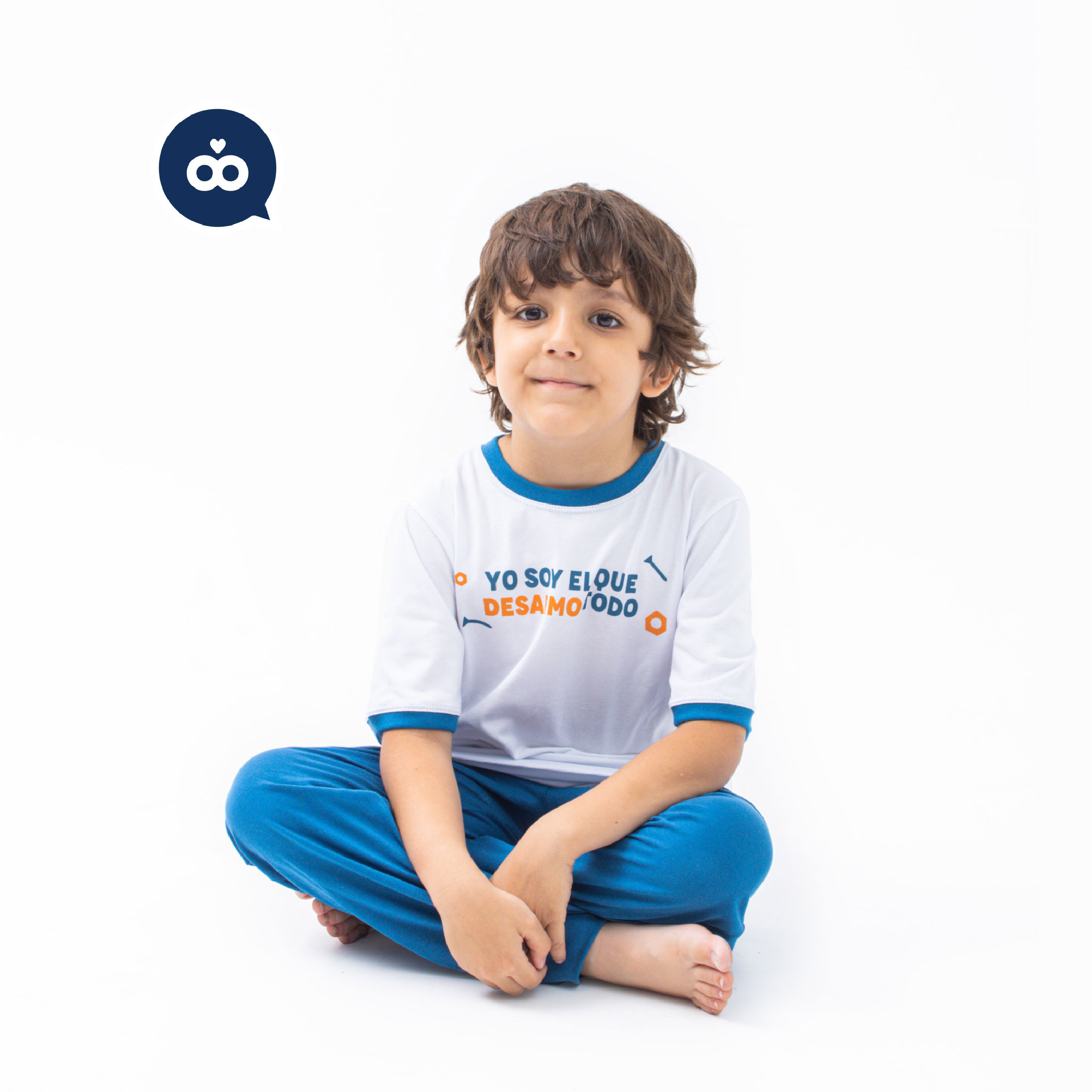 Imagen Pijama para niño en algodón, estampado textil
