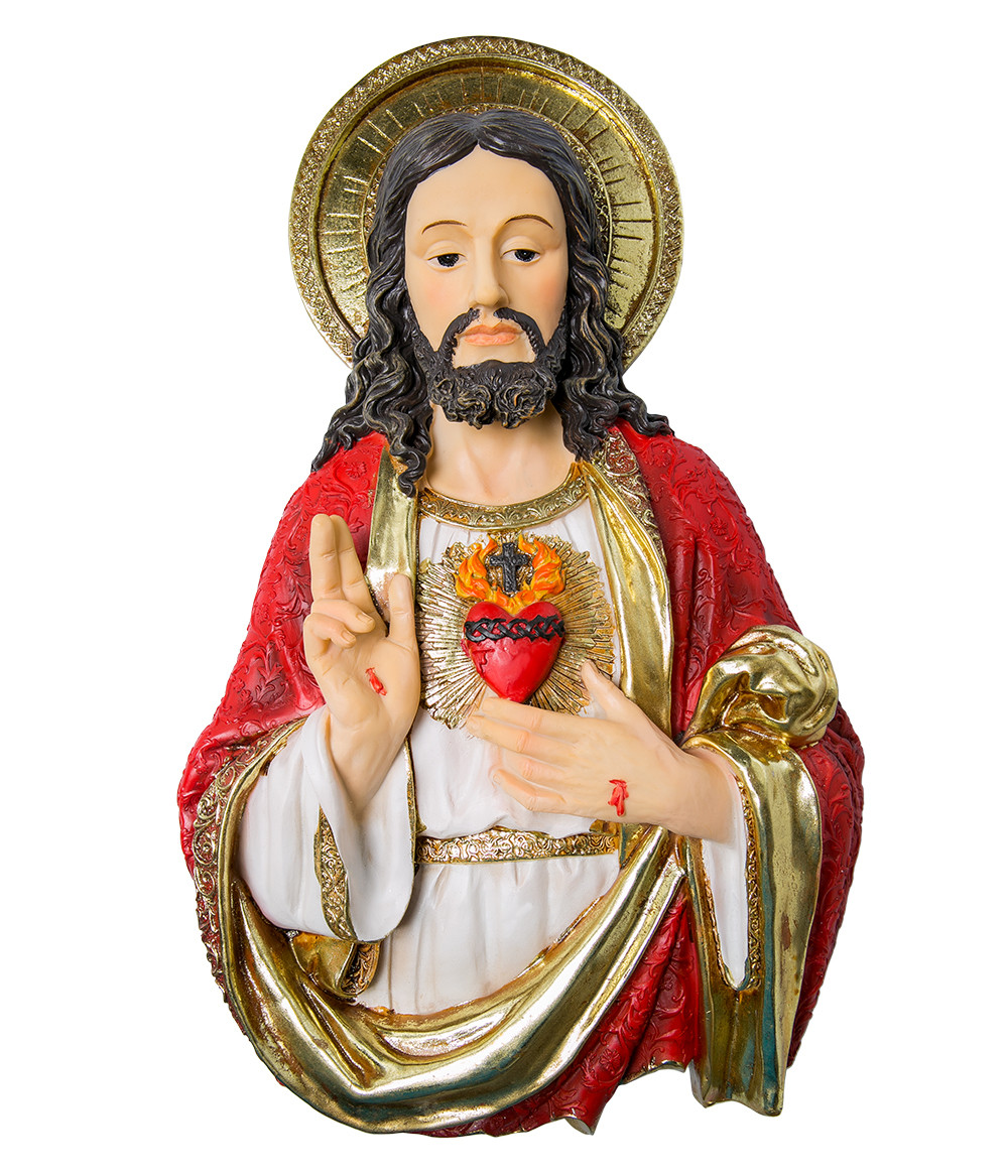 Imagen Placa  Del Sagrado Corazón De Jesús  40 Cm