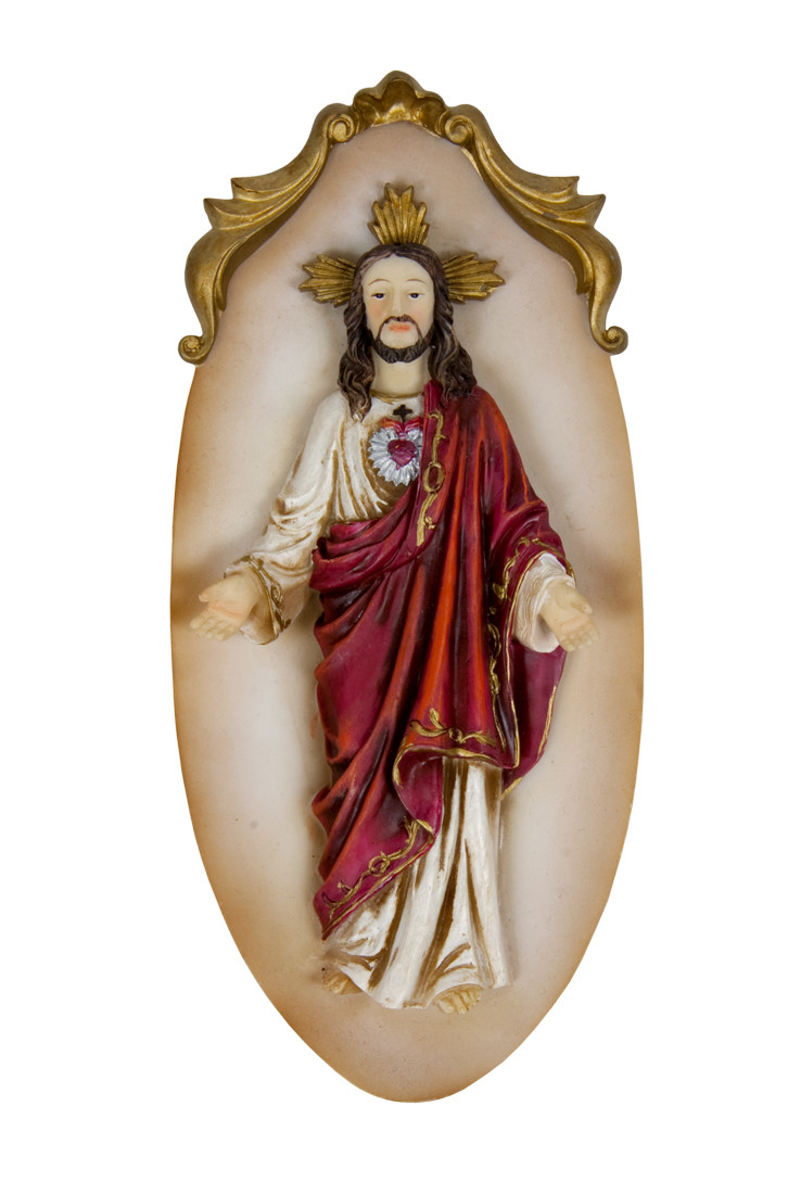 Imagen Placa Del Sagrado Corazón De Jesus De 13 Cm 1