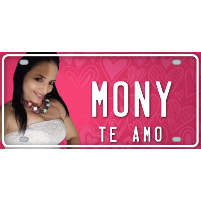 ImagenPlaca personalizada Tamaño Carro MONY