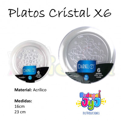 ImagenPlatos Acrílicos Cristal X6