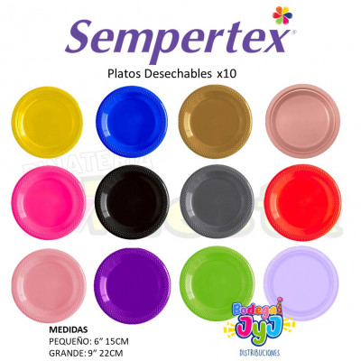 ImagenPlatos Desechables Sempertex 6" X10