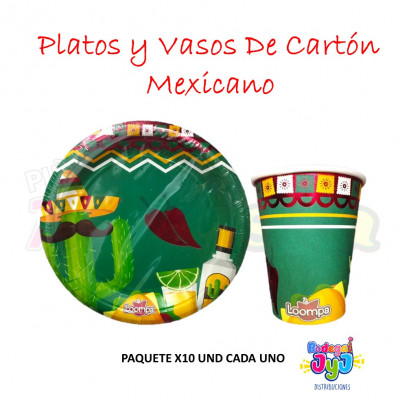 ImagenPlatos Y Vasos Mexicanos 