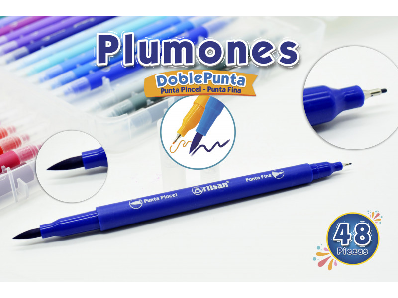 Plumones Doble Punta X48 - Comprar en Orale Chucherias