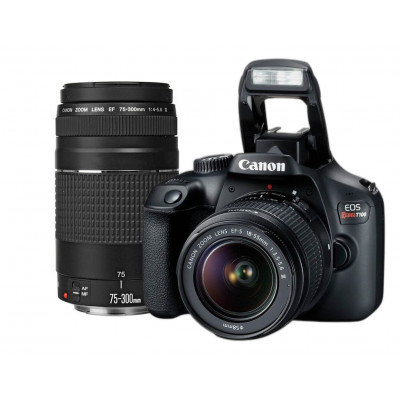ImagenPremium Kit: Camara Reflex Canon EOS Rebel T100 + Lentes 18-55mm & 75-300mm
