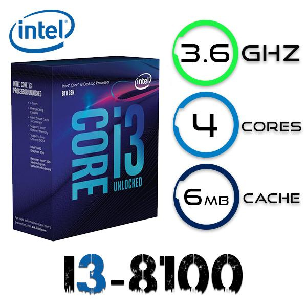 Imagen Procesador Intel Core i3 8100 2