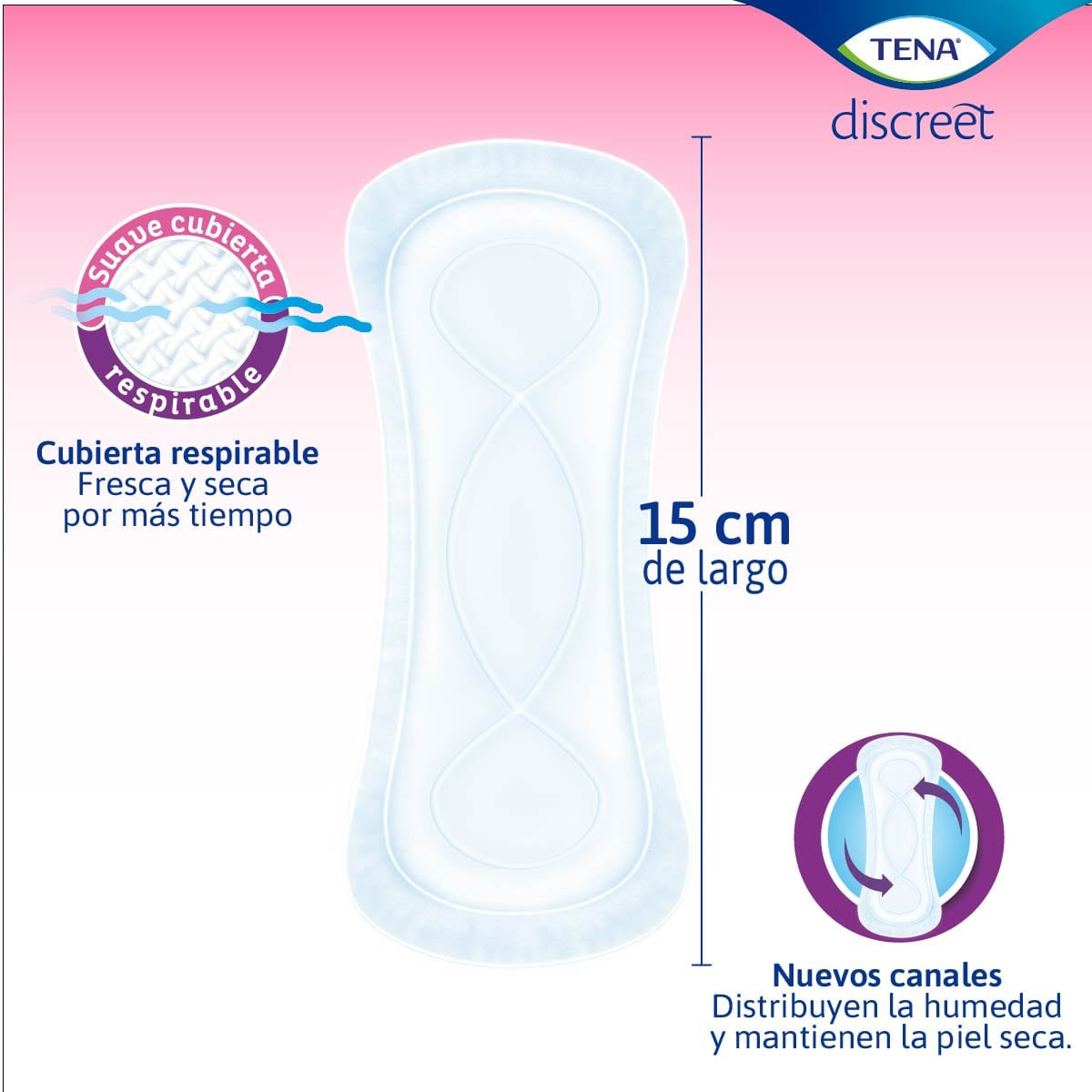 Imagen Protector Femenino TENA Discreet Normal x 15 Und 5