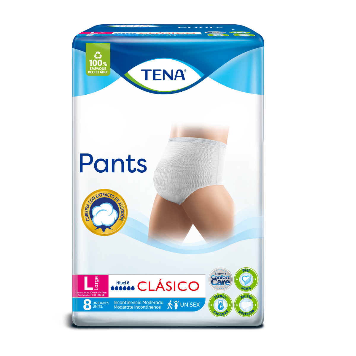 Imagen Ropa interior absorbente TENA Pants Clásico L x 8 Und 1