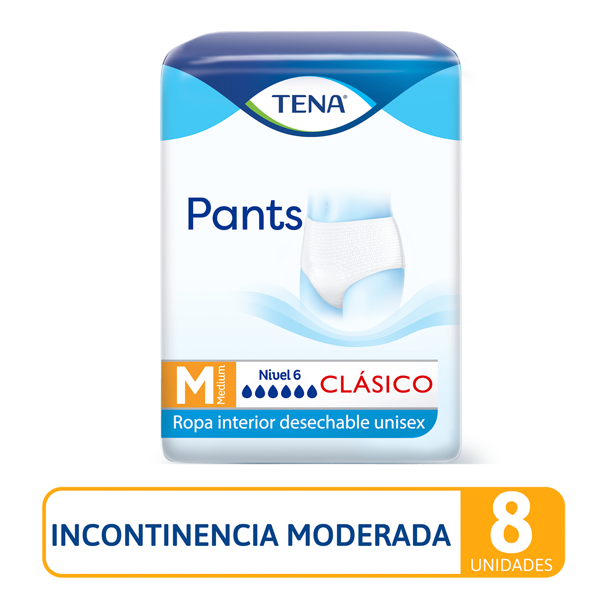 Imagen Ropa interior absorbente TENA Pants Clásico M x 8 Und 1