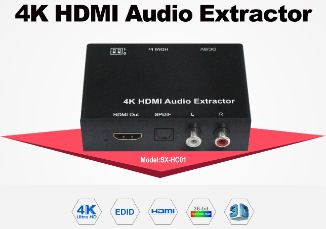 Imagen Separador de Audio HDMI 4k 3