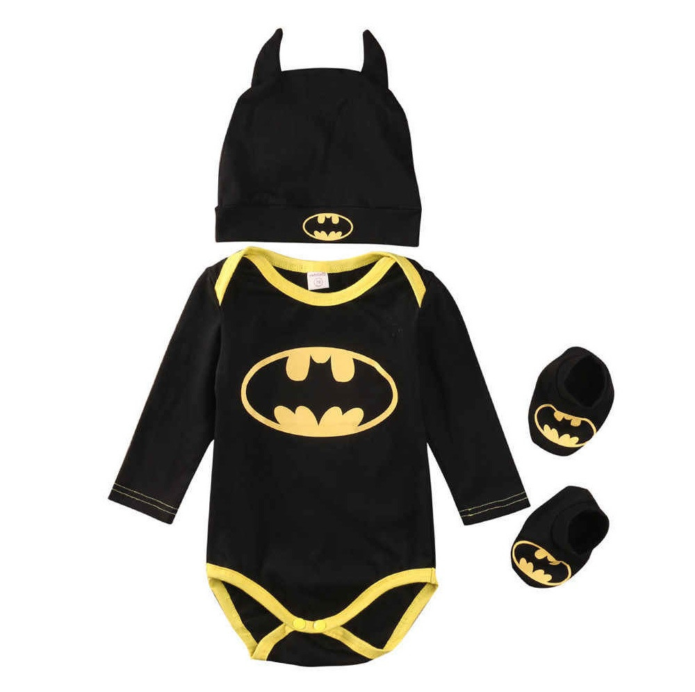 Set Batman - Mameluco Gorro babuchas para el Bebe - Disfraz: Mam132-
