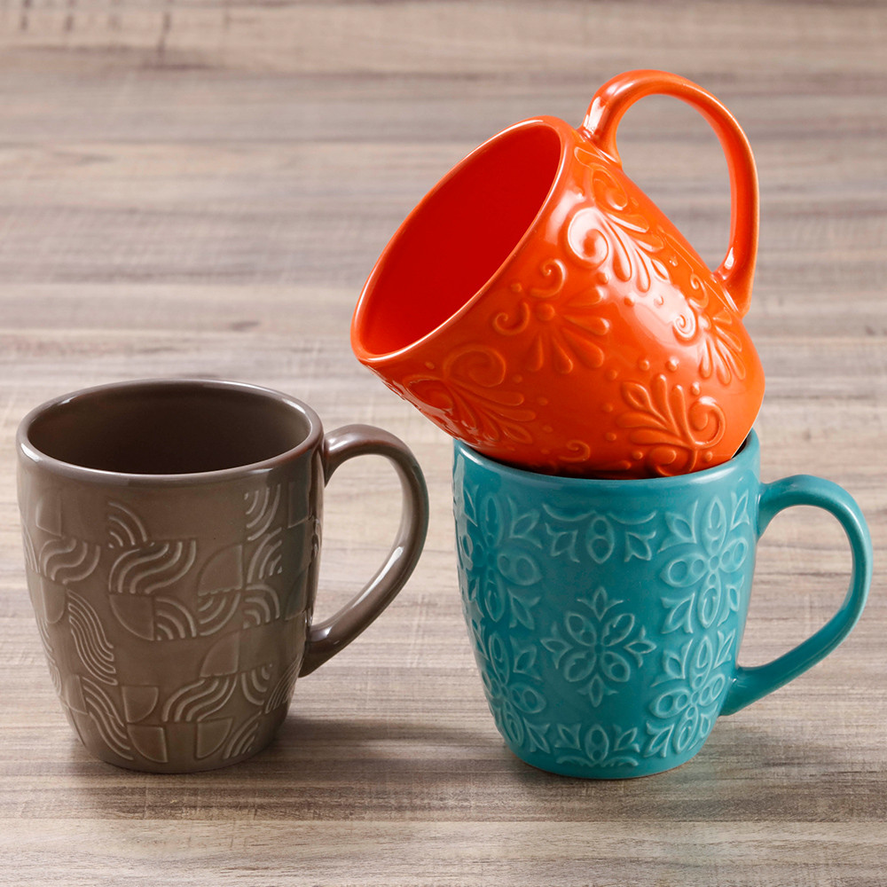 Imagen Set de 3 Mug relieve esmalte color 261 CC 1