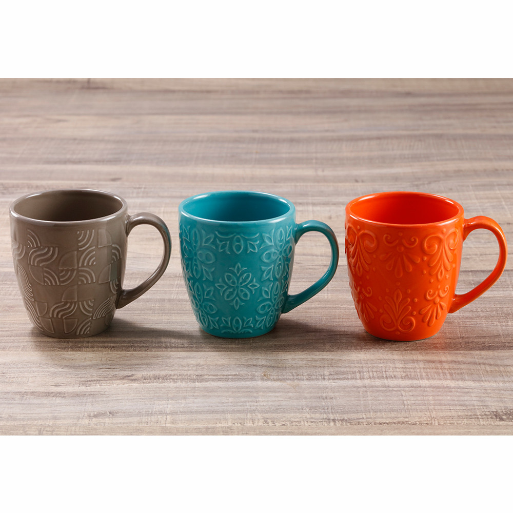 Imagen Set de 3 Mug relieve esmalte color 261 CC 2