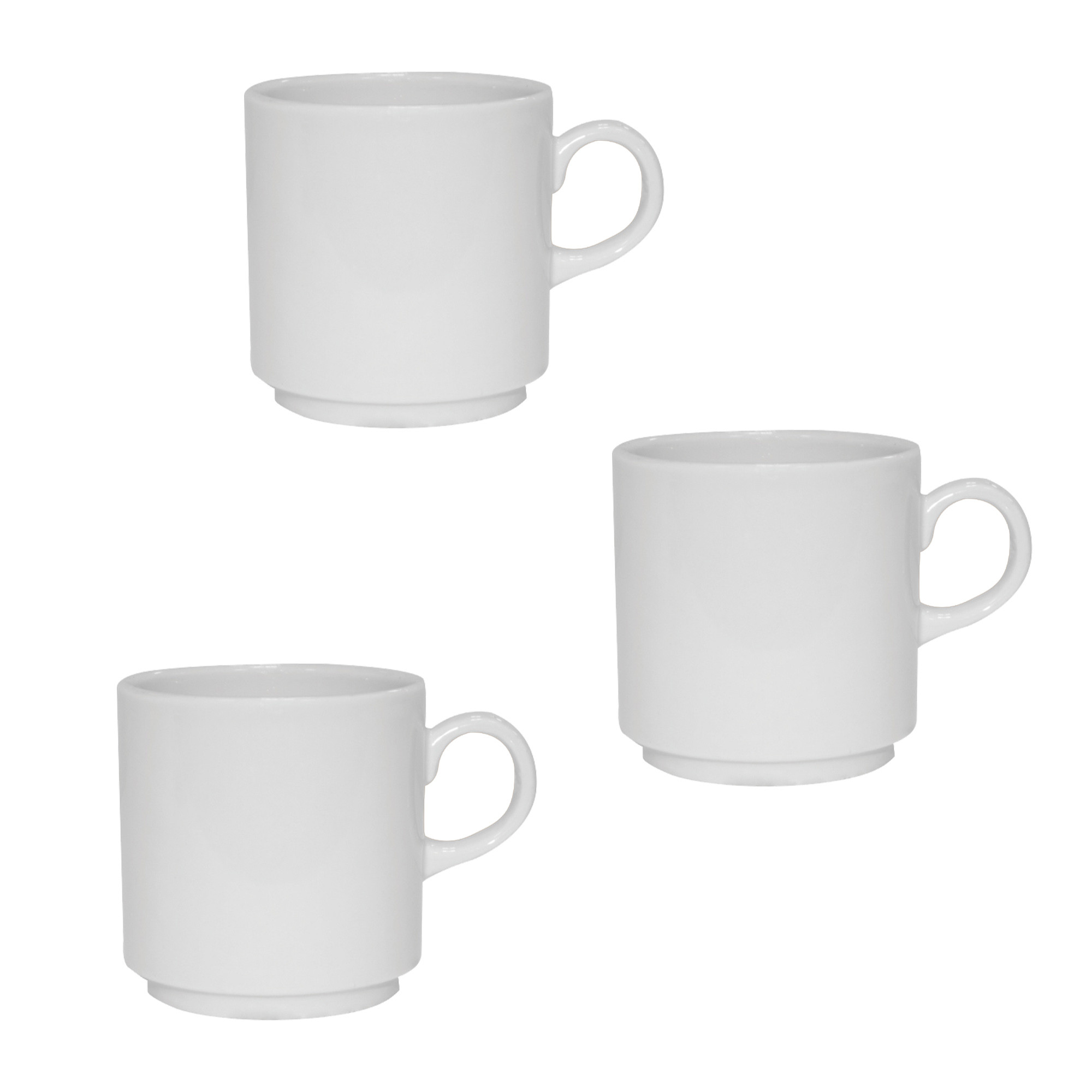 Imagen Set de 3 Mugs Blancos