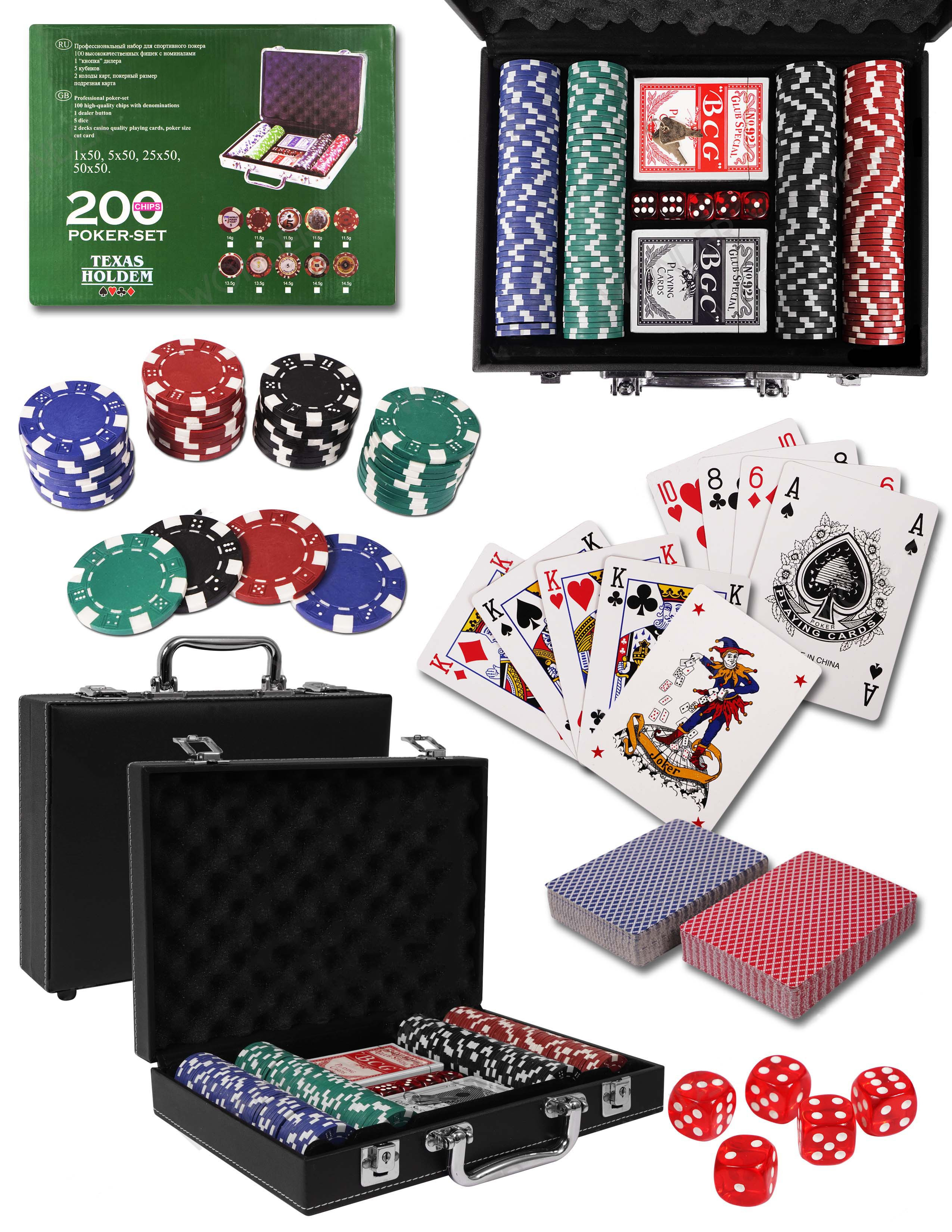 Imagen Set De Poker Naipes Cartas 200 Ficha 1