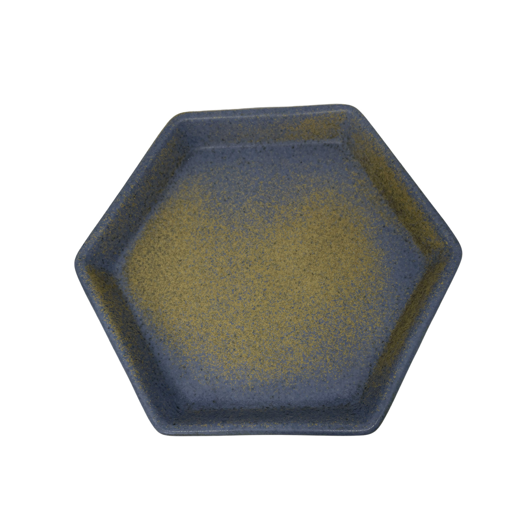 Imagen Set Matera Hexagonal + Base Color Azul Envejecido 5