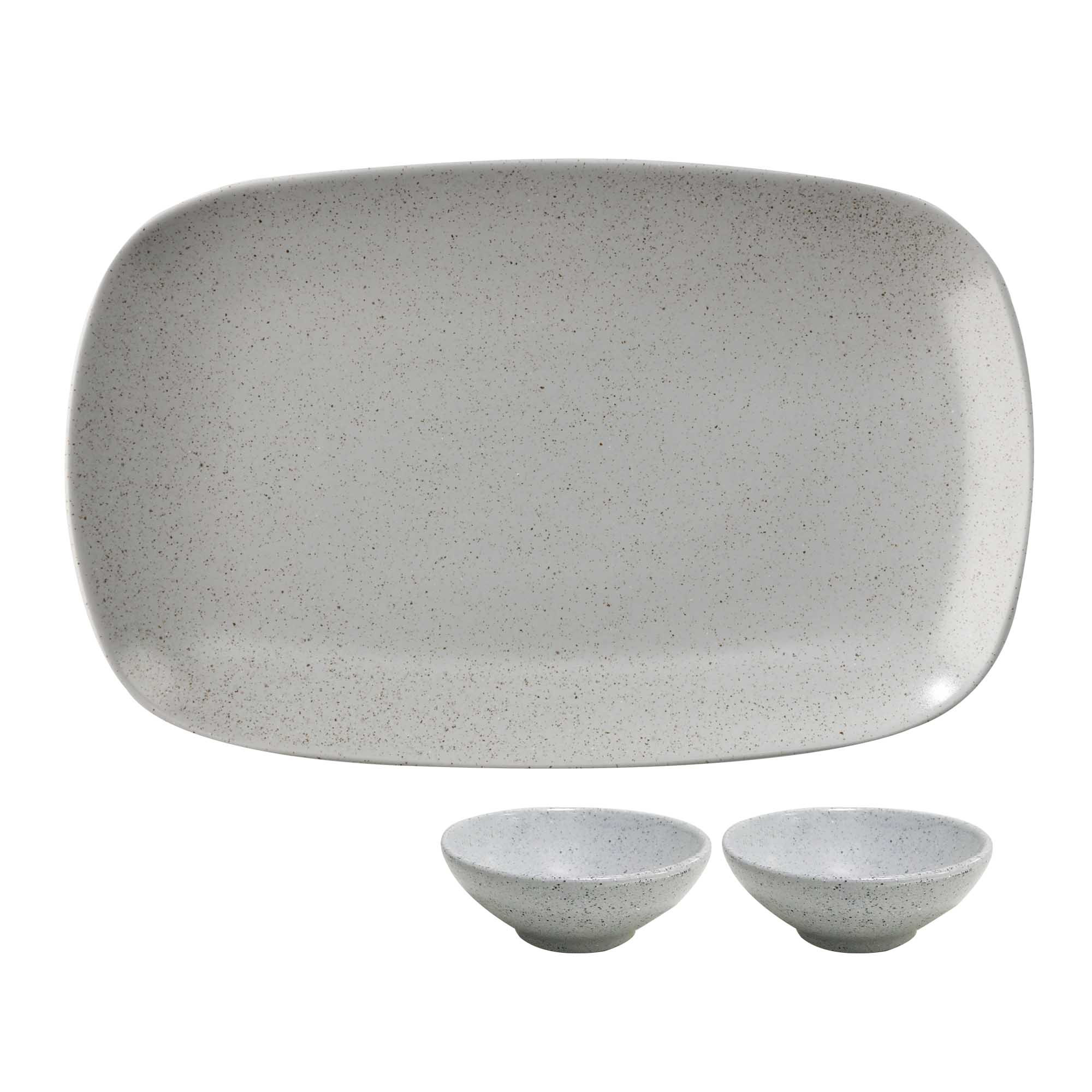 Imagen Set  para compartir  1 bandeja y 2  mini bowls gris 1