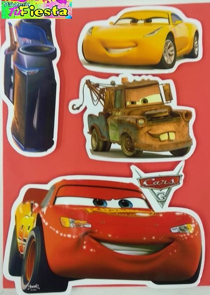 Imagen Sticker Para Torta  Cars