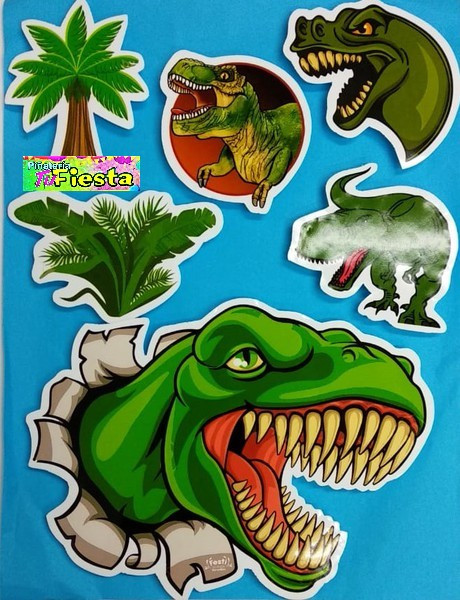 Sticker Para Torta Dinosaurios: Sticker Para Torta Dinosaurios Piñatería Tu  Fiesta