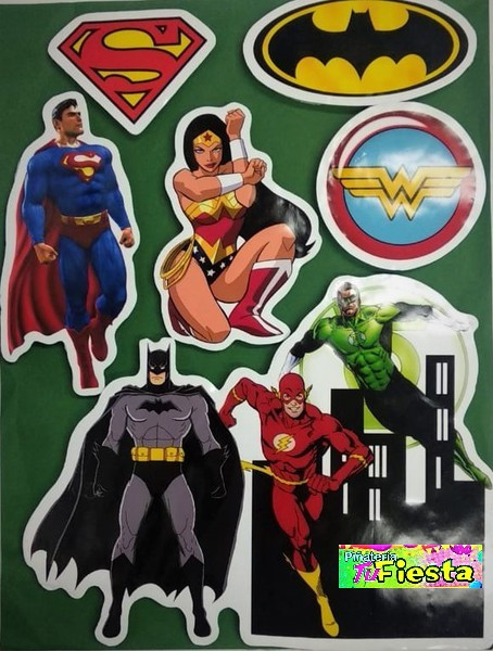 Imagen Sticker Para Torta Liga De La Justicia 1