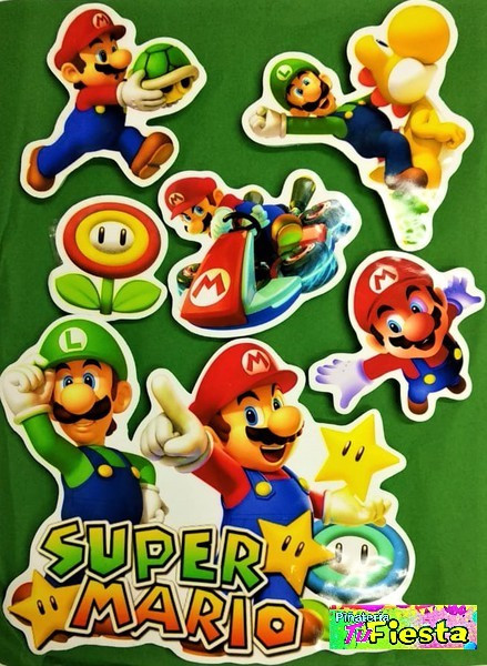 Imagen Sticker Para Torta Mario Bros