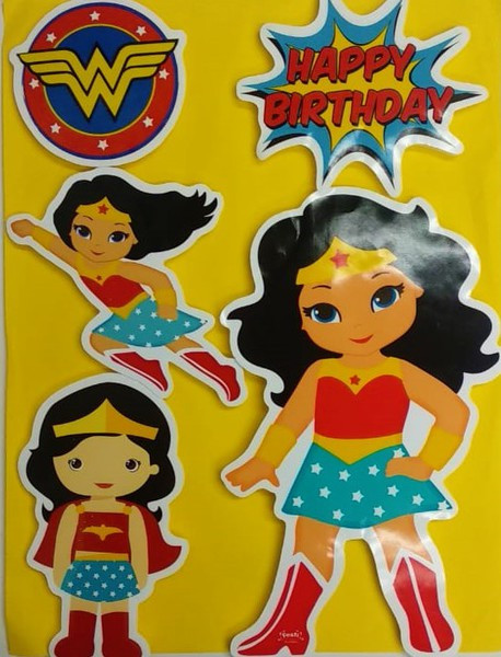 Imagen Sticker Para Torta Mujer Maravilla