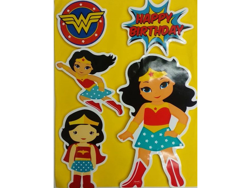 Sticker Para Torta Mujer Maravilla: Sticker Para Torta Mujer Maravilla  Piñatería Tu Fiesta