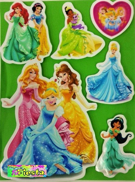 Imagen Sticker Para Torta Princesas 1